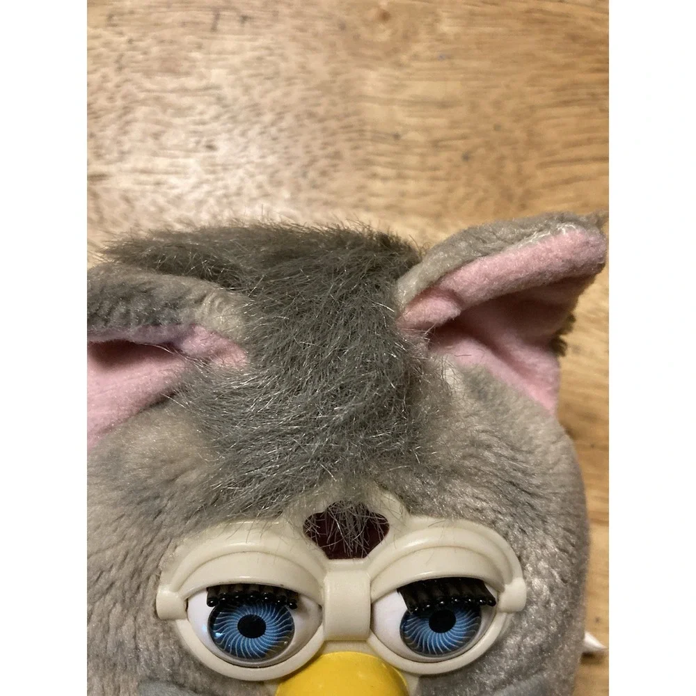Vintage Furby Buddies Soft Plush Bean Toy 1999 Grey 5